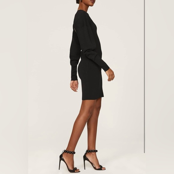 Esteban Cortazar Collective Mini Sweater Dress Black Long Sleeves - Picture 2 of 8